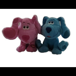 Blues Clues And You Plush Set Blue and Magenta 7.5" Tall Magenta Barks!